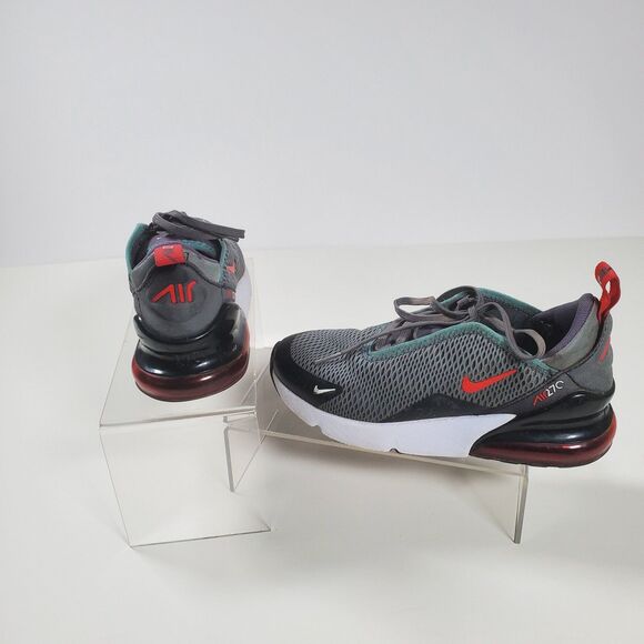 Nike Air Max 270 Sneakers Youth Size 3Y Gray Black White Red Unisex Running Shoe - Picture 2 of 15